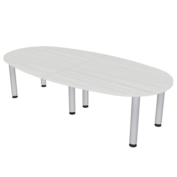 45 in W, 96 in L, 29 in H, Engineered Wood Top, White